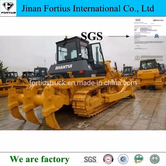 Macchina bulldozer cingolato Shantui SD22 220HP con scarificatore a gambo singolo