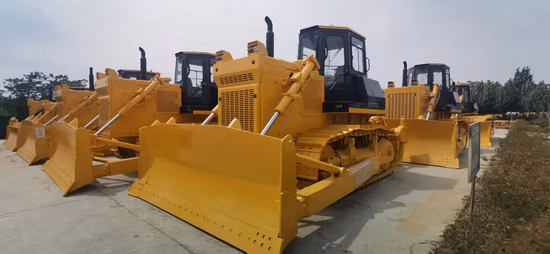 Bulldozer a benna cingolati per ingegneria forestale di piccole dimensioni Costruzione Prezzo all'ingrosso Mini bulldozer a ruote idrostatiche con lama e argano per legname in vendita